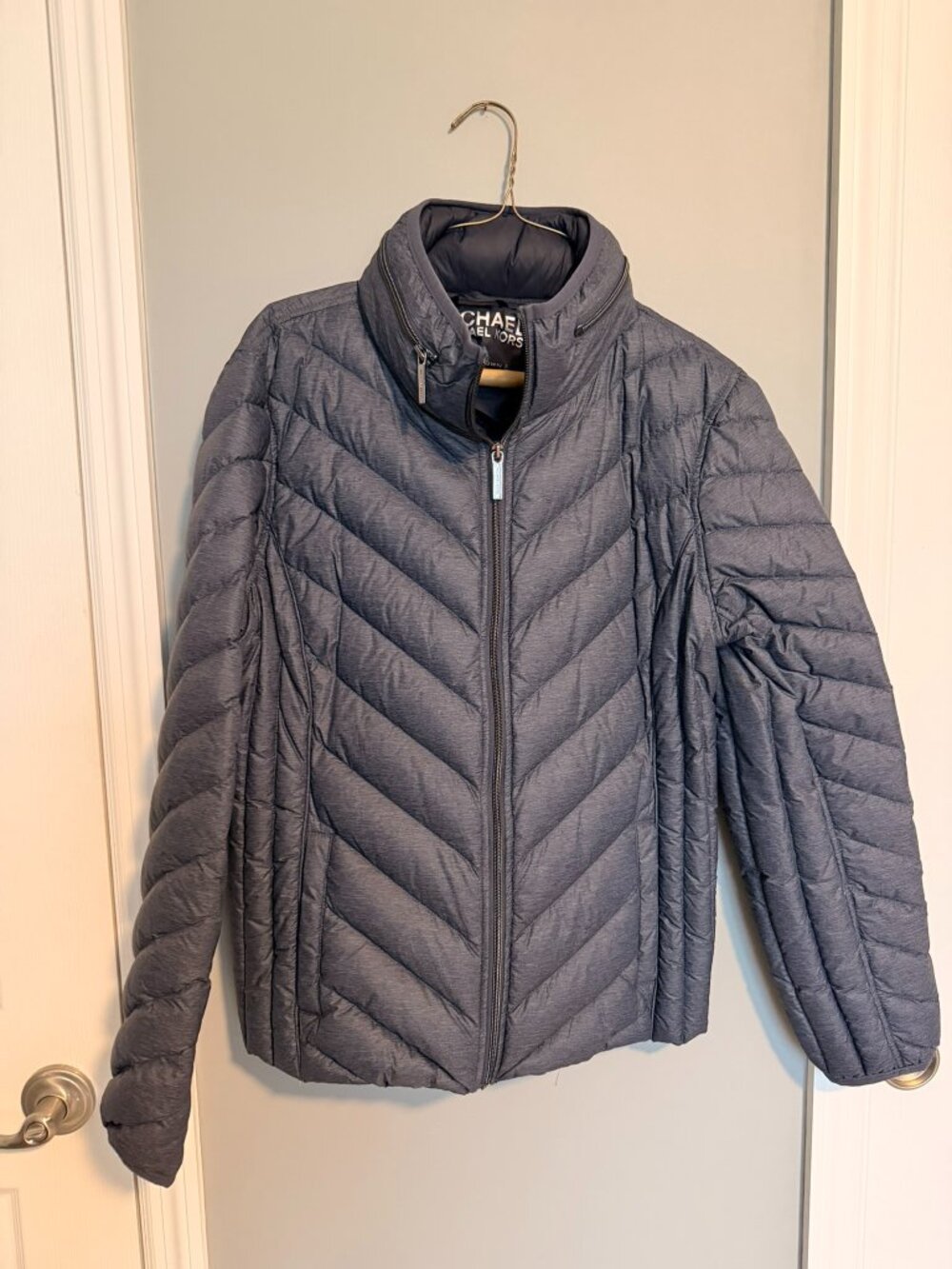 Michael Kors Navy Packable Down fill Jacket